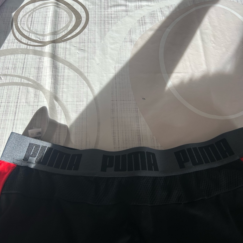 PUMA Men's Gray and Red Boxer Briefs